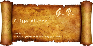 Gulya Viktor névjegykártya